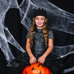 Biała Pajęczyna Halloween Pająki