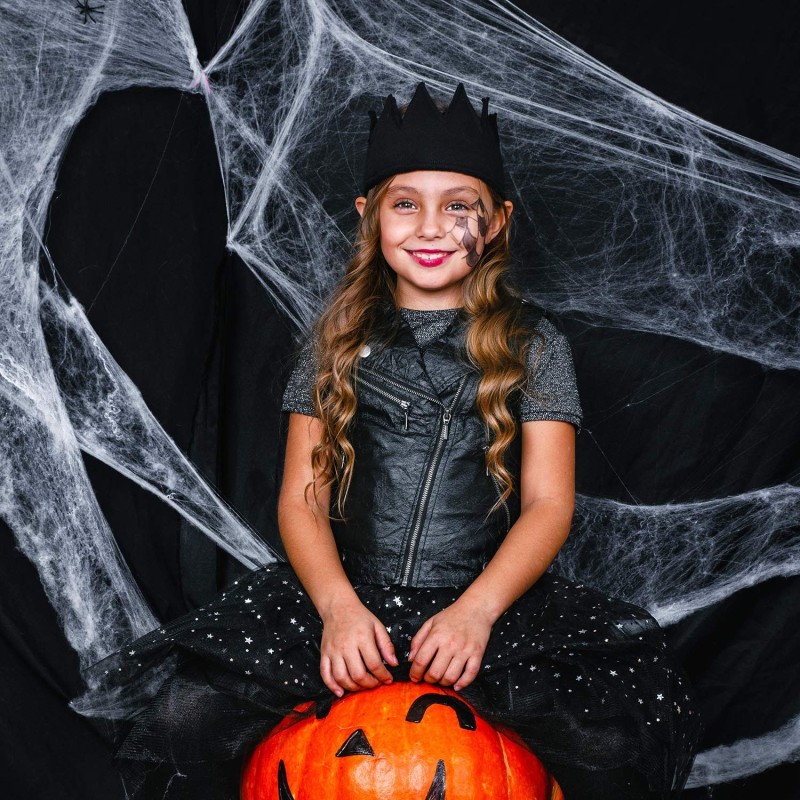 Biała Pajęczyna Halloween Pająki