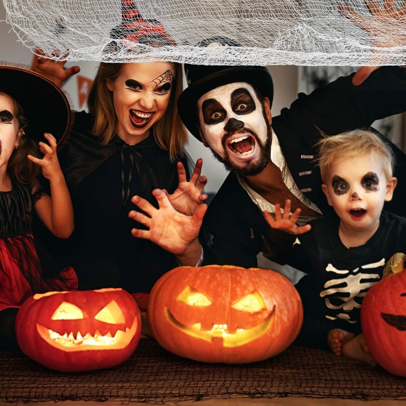 Biała Pajęczyna Halloween Pająki