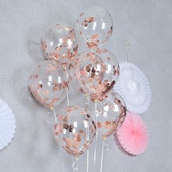 Balony z Konfetti 2 szt. Rose gold