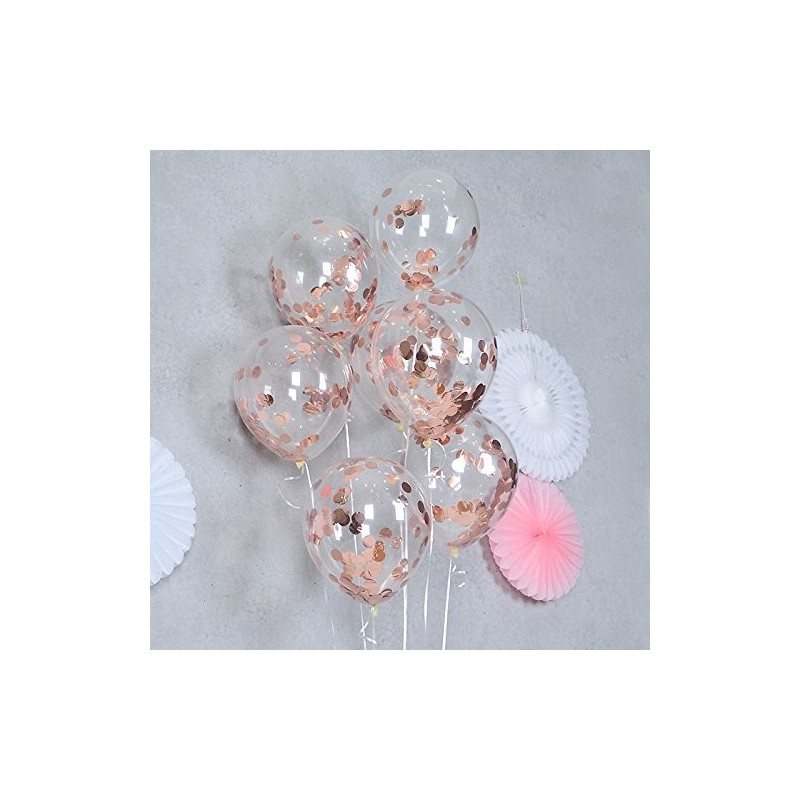 Balony z Konfetti 2 szt. Rose gold