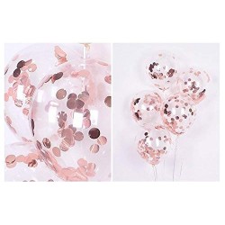 Balony z Konfetti 2 szt. Rose gold