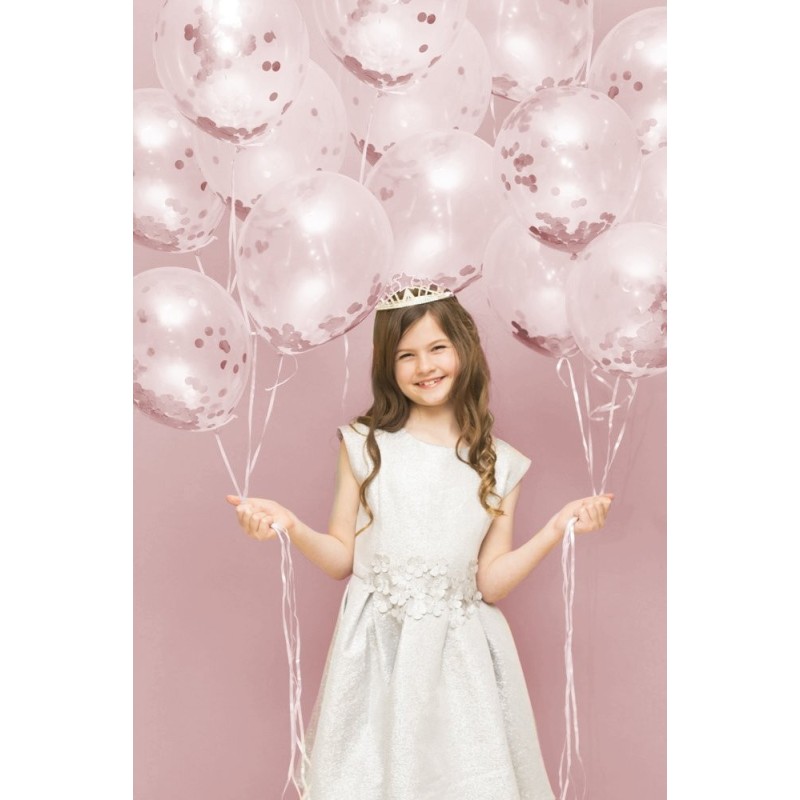 Balony z Konfetti 2 szt. Rose gold