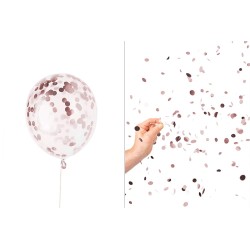 Balony z Konfetti 2 szt. Rose gold