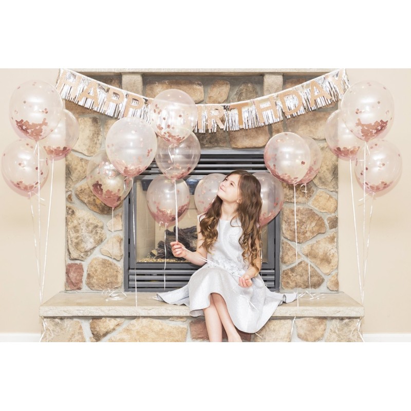 Balony z Konfetti 2 szt. Rose gold