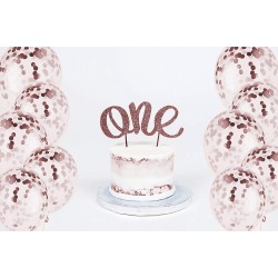 Balony z Konfetti 2 szt. Rose gold