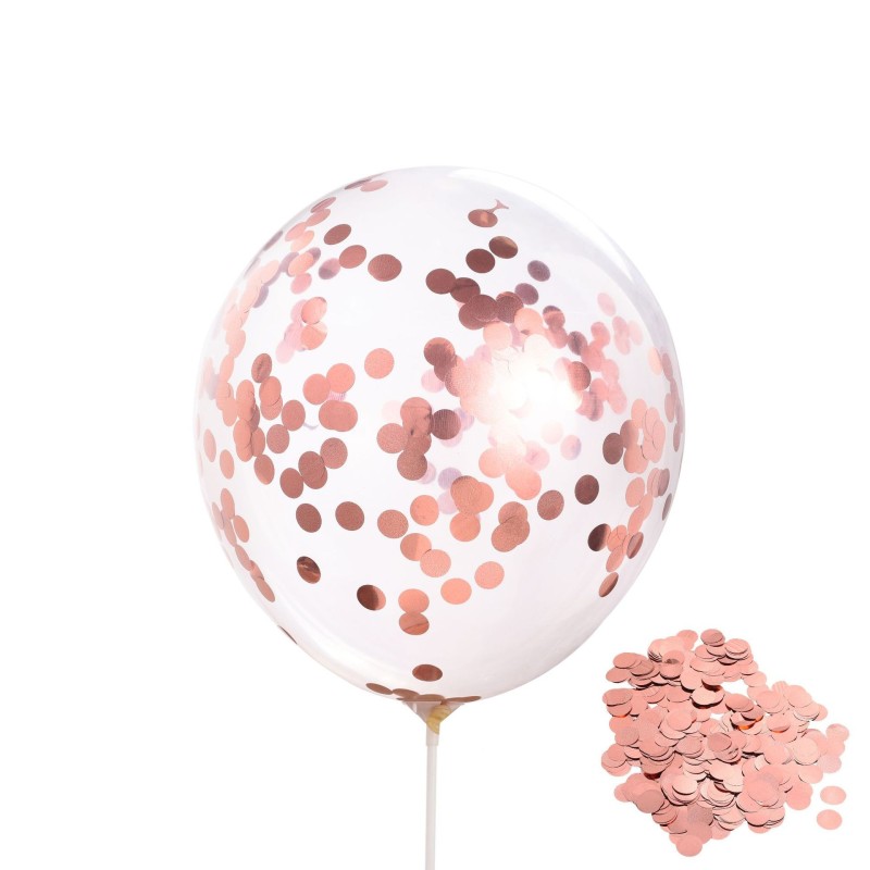 Balony z Konfetti 2 szt. Rose gold