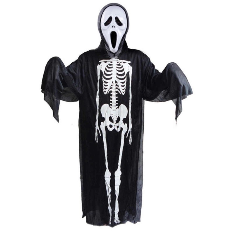 Strój Kościotrup Szkielet Frak Krzyk Halloween