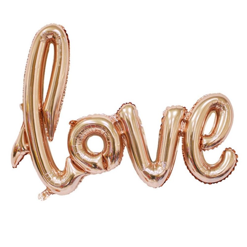 Foliowy Balon Napis Love Rose Gold