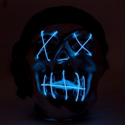 Maska LED Halloween Pirat Świecąca