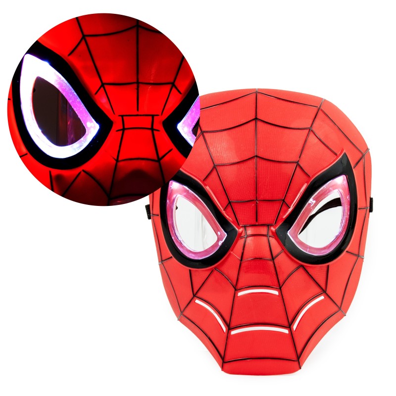 Maska Spiderman z LED świecącymi obwódkami