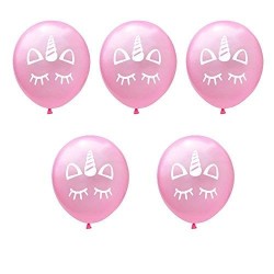 Bukiet Balony Przeźroczyste Konfetti Unicorn 15sz