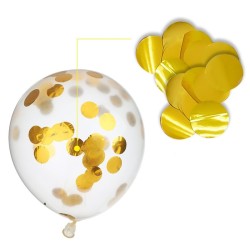 Bukiet Balony Przeźroczyste Konfetti Unicorn 15sz