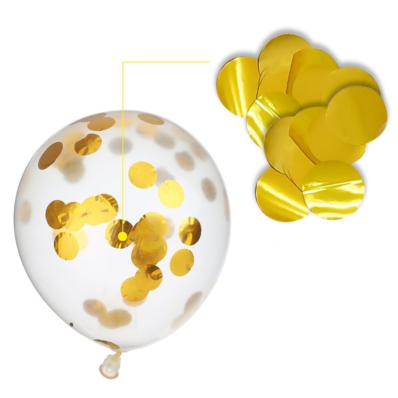 Bukiet Balony Przeźroczyste Konfetti Unicorn 15sz
