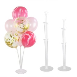 Bukiet Balony Przeźroczyste Konfetti Unicorn 15sz