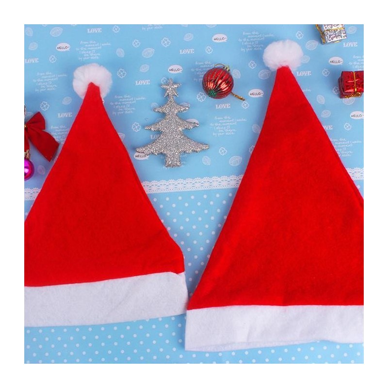 Świąteczna Czapka Mikołaja z Pomponem 1 szt.