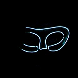 Maska wenecka baletowa świecąca LED