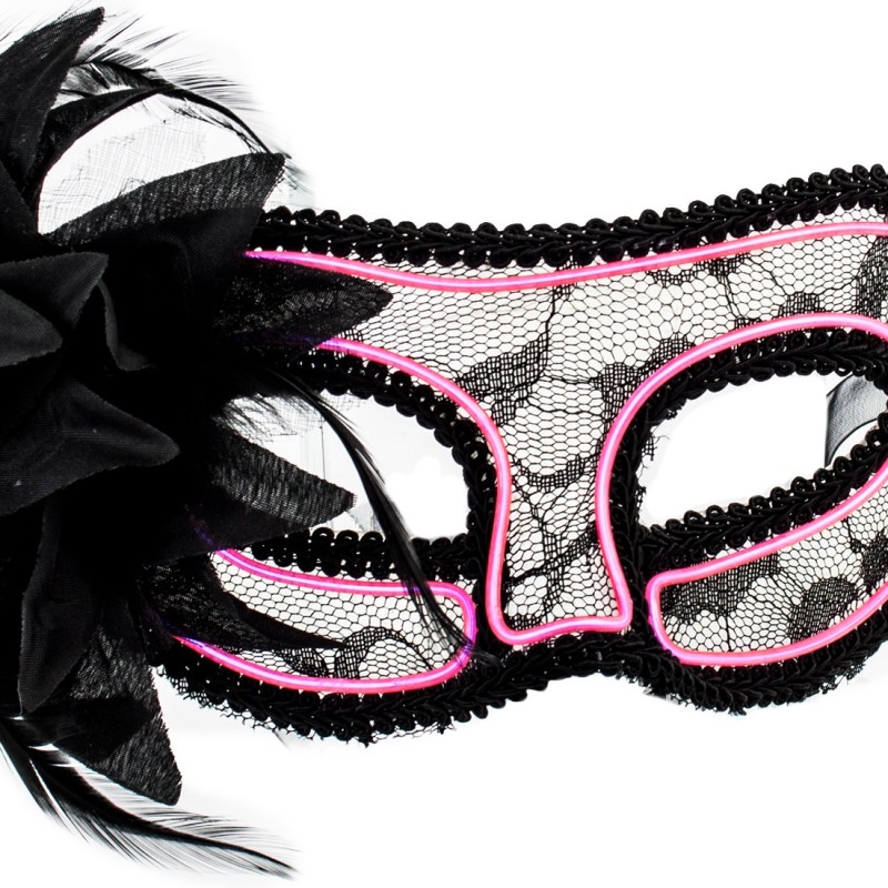 Maska wenecka baletowa świecąca LED