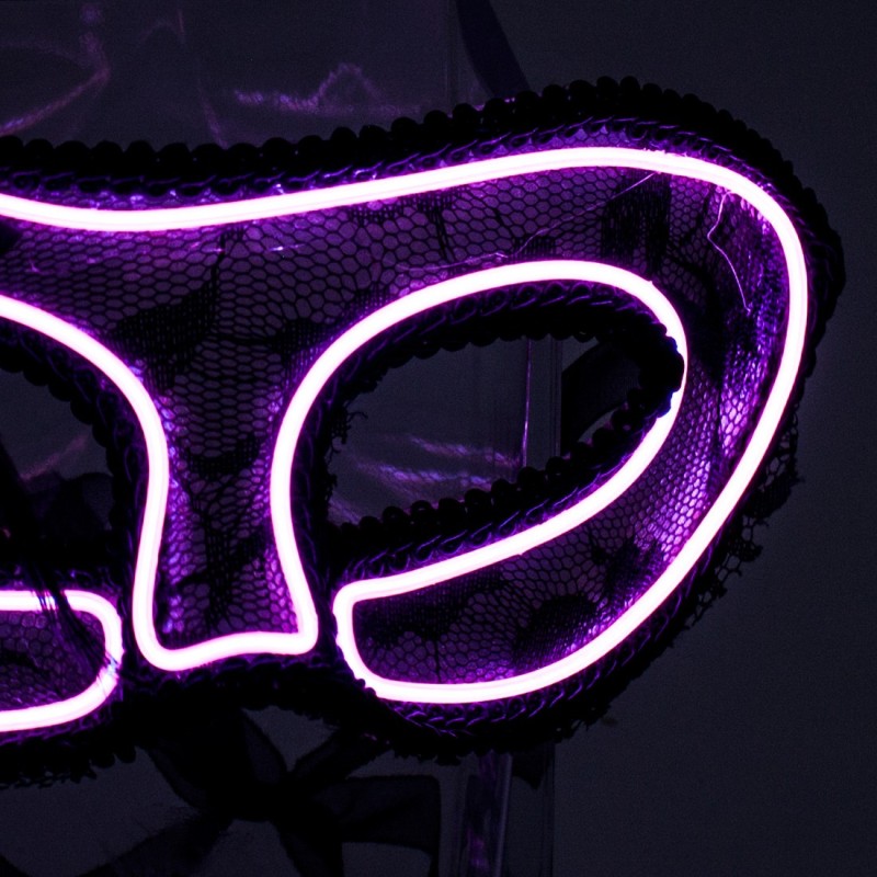 Maska wenecka baletowa świecąca LED