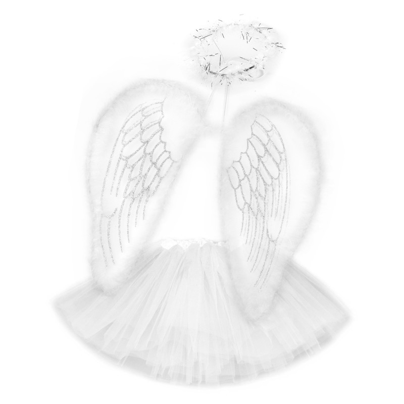 Strój Aniołek Anioł Spódniczka Skrzydła + Aureola