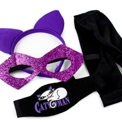 Kostium kotek kot Fioletowy strój Cat-Woman