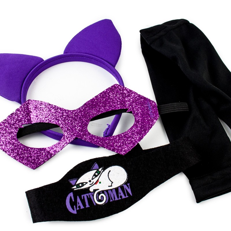 Kostium kotek kot Fioletowy strój Cat-Woman