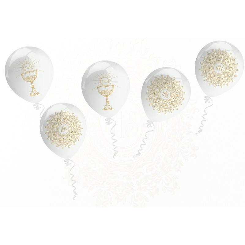 IHS zestaw komunia balony i girlanda