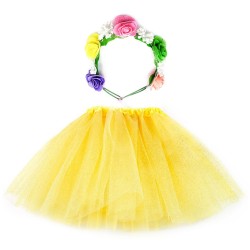 Zestaw Pani Wiosna tutu + wianek kwiatki