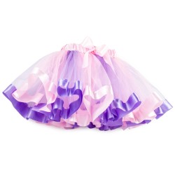 Kolorowa Spódnica Zumba Tutu Kręcąca Się - Liliowo Różowa