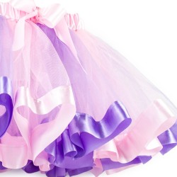 Kolorowa Spódnica Zumba Tutu Kręcąca Się - Liliowo Różowa