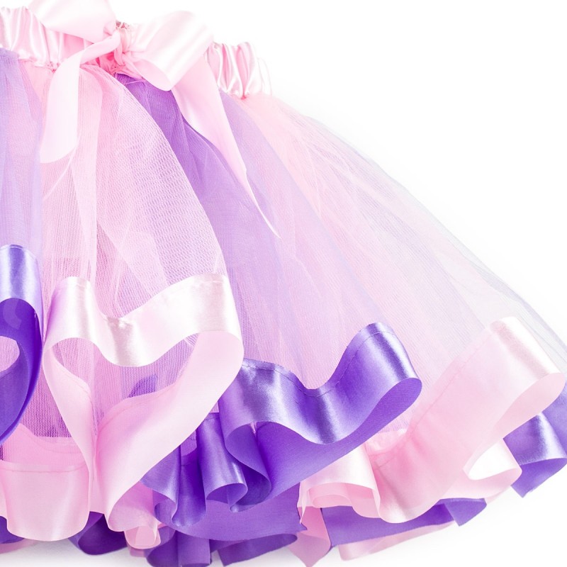 Kolorowa Spódnica Zumba Tutu Kręcąca Się - Liliowo Różowa