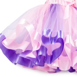 Kolorowa Spódnica Zumba Tutu Kręcąca Się - Liliowo Różowa