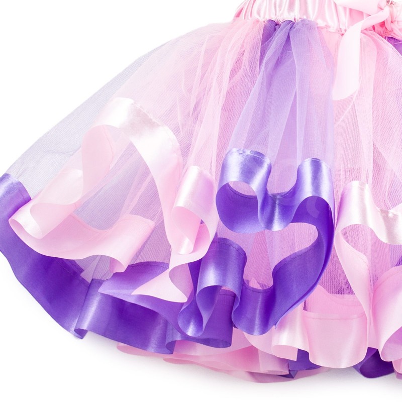 Kolorowa Spódnica Zumba Tutu Kręcąca Się - Liliowo Różowa