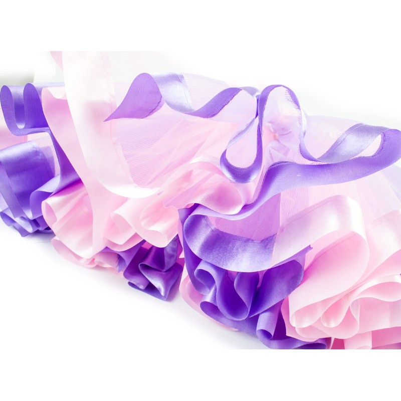 Kolorowa Spódnica Zumba Tutu Kręcąca Się - Liliowo Różowa