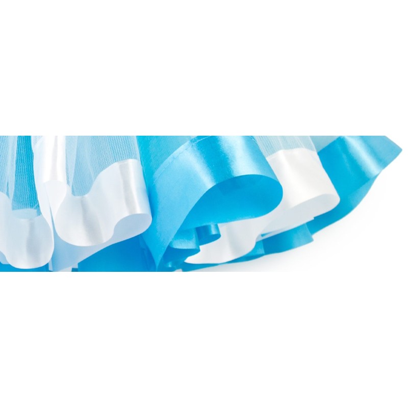 Kolorowa Spódnica Tutu Kręcąca Się - niebiesko biała