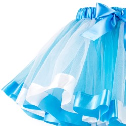 Kolorowa Spódnica Tutu Kręcąca Się - niebiesko biała