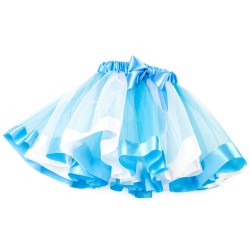 Kolorowa Spódnica Tutu Kręcąca Się - niebiesko biała