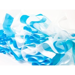 Kolorowa Spódnica Tutu Kręcąca Się - niebiesko biała