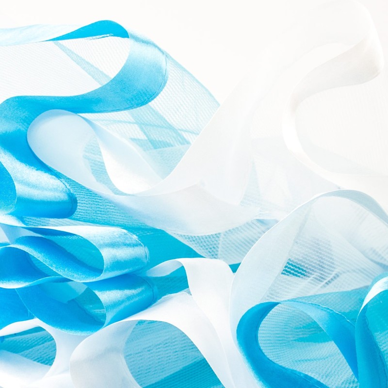 Kolorowa Spódnica Tutu Kręcąca Się - niebiesko biała