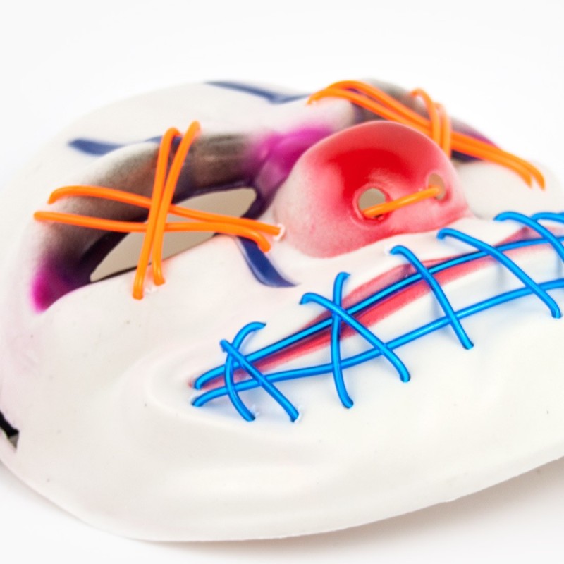 Maska Joker Red Nose Dwa kolory LED