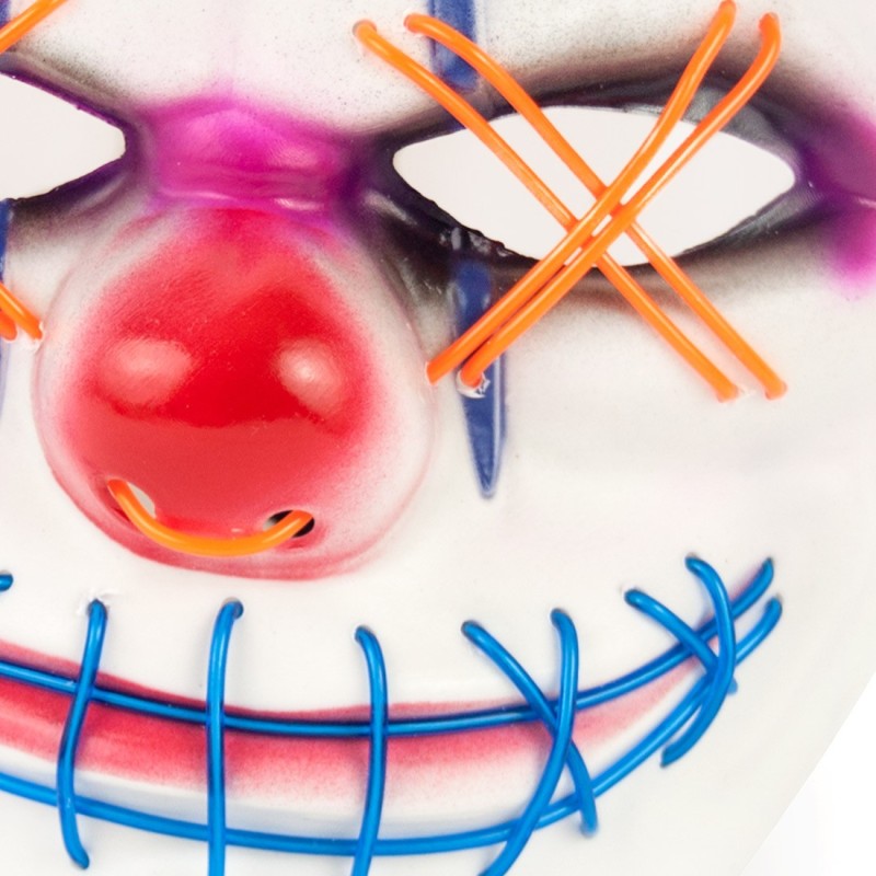 Maska Joker Red Nose Dwa kolory LED