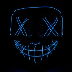 ŚWIECĄCA MASKA LED COSPLAY DJ PURGE RAVE PARTY