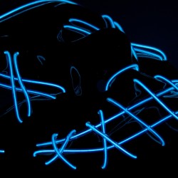 ŚWIECĄCA MASKA LED COSPLAY DJ PURGE RAVE PARTY