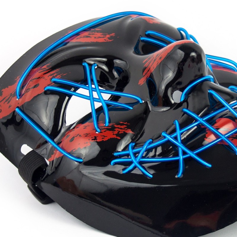 ŚWIECĄCA MASKA LED COSPLAY DJ PURGE RAVE PARTY