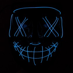 ŚWIECĄCA MASKA LED COSPLAY DJ PURGE RAVE PARTY