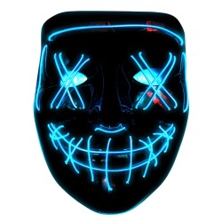ŚWIECĄCA MASKA LED COSPLAY DJ PURGE RAVE PARTY