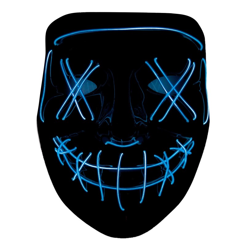 ŚWIECĄCA MASKA LED COSPLAY DJ PURGE RAVE PARTY