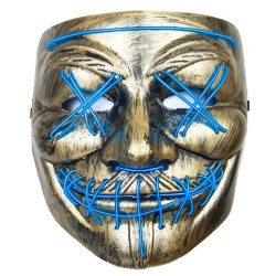 Świecąca Maska Anonymous Party Led Vendetta Gold