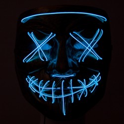 Świecąca Maska Anonymous Party Led Vendetta Gold