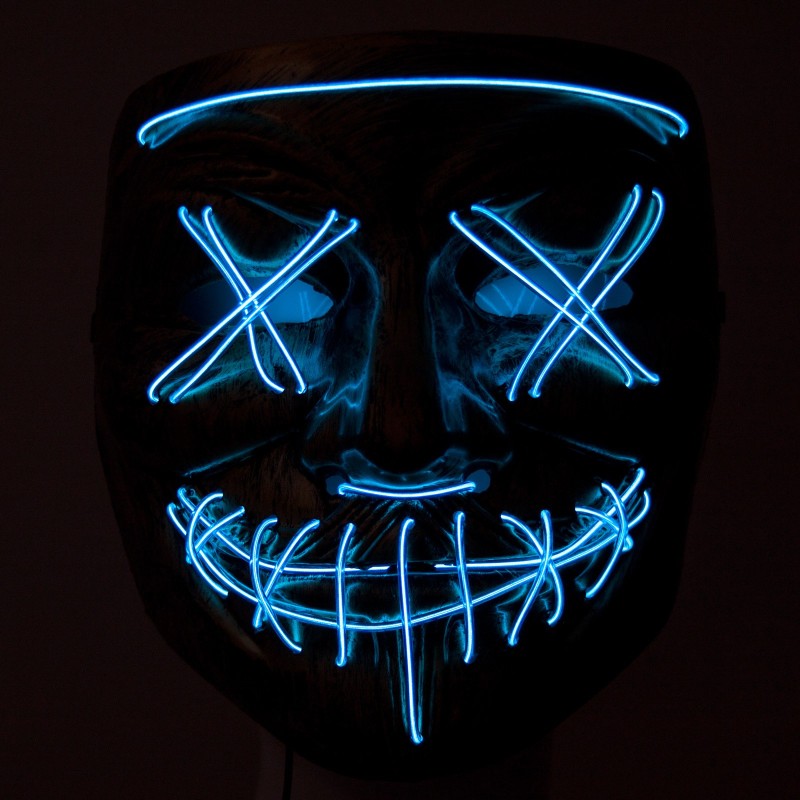 Świecąca Maska Anonymous Party Led Vendetta Gold